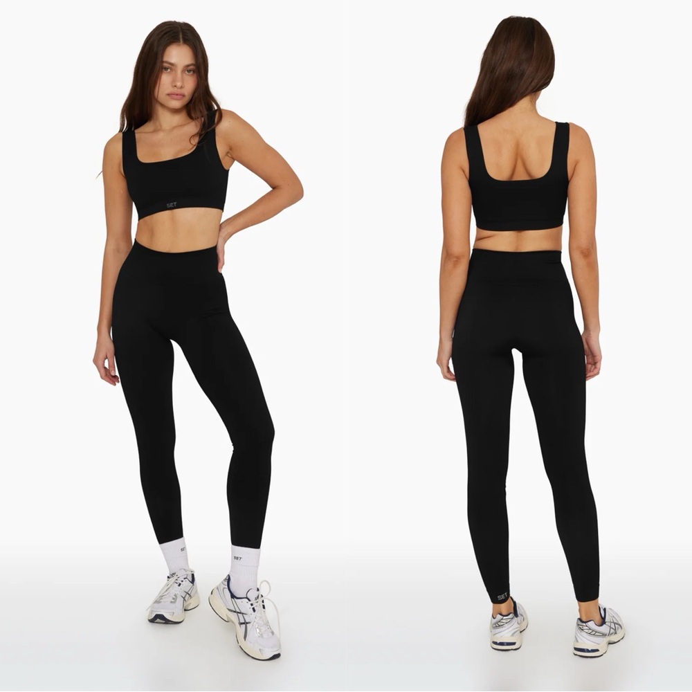 SET Active Black Sculptflex Athletic Leggings S